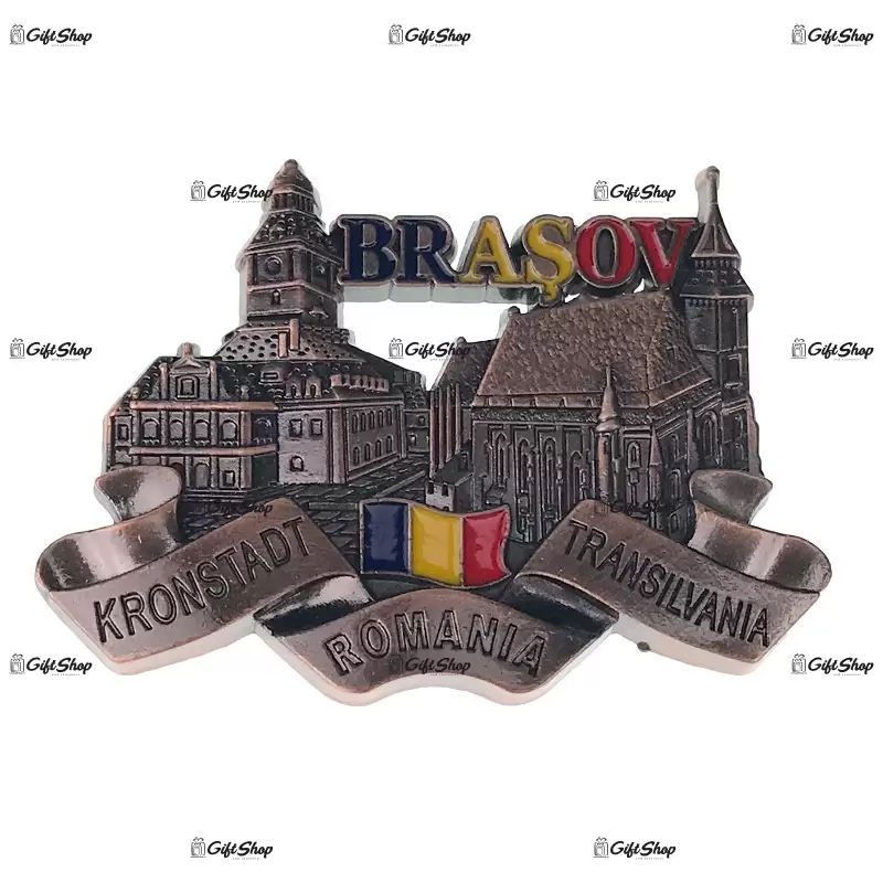 Brasov, magnet din metal, model a